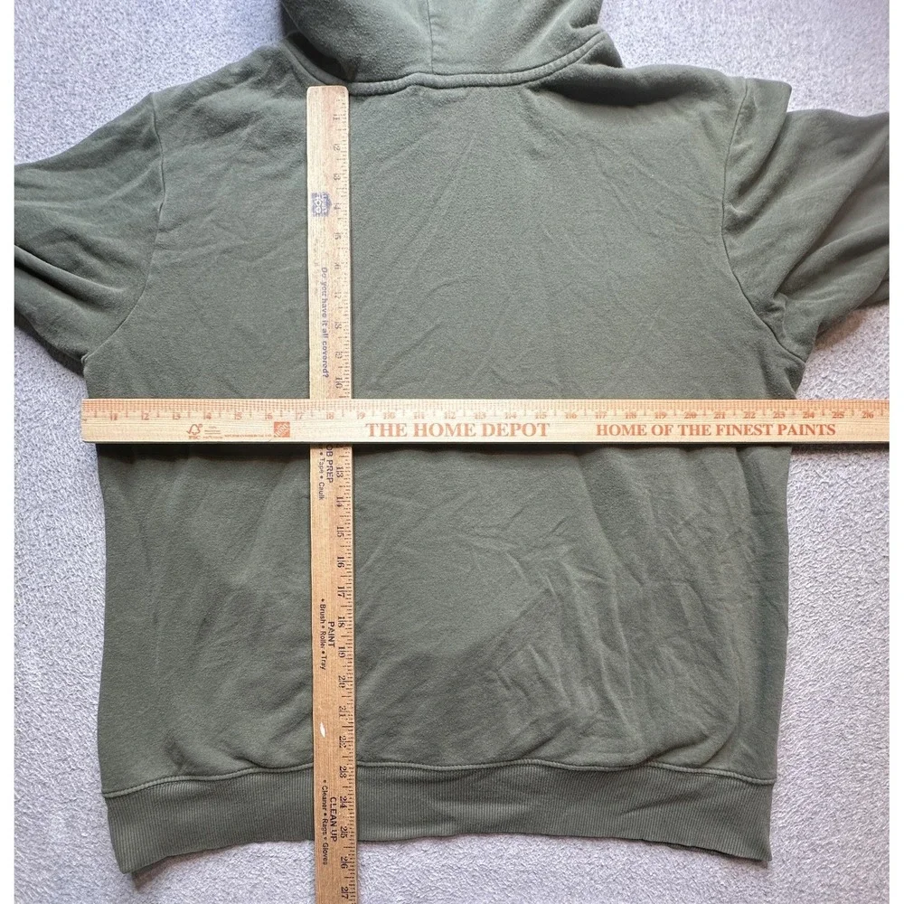 The‎ North Face Hoodie Mens Large Green Logo Pullover Fleece Sweatshirt